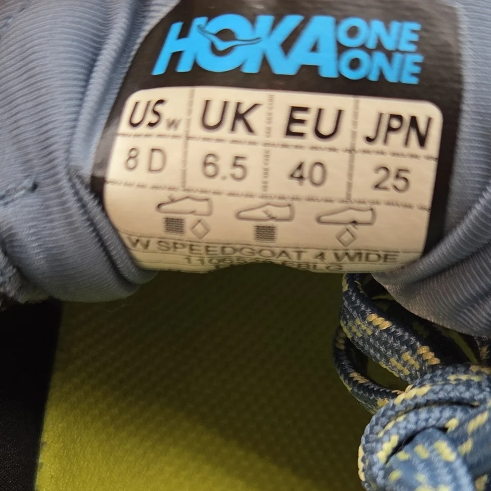 HOKA Speedgoat 4 Wide Trail Shoes‎ Women’s 8D Vibram
